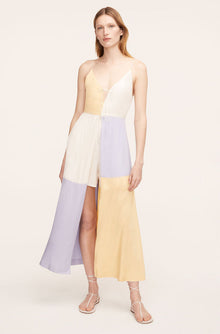 Color-Blocked Twill Dress | Colorblock Sorbet Combo