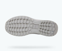 Bottom view of a Native Shoes Nova Hydroknit | Chameleon Pink/ Pigeon Grey Footwear