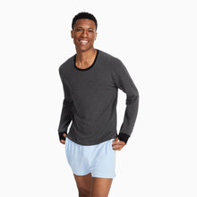 Modal French Terry Long-Sleeve Lounge Tee | Gray/Black
