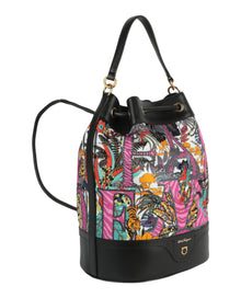 Ferragamo | Safari-Print Leather-Trim Backpack