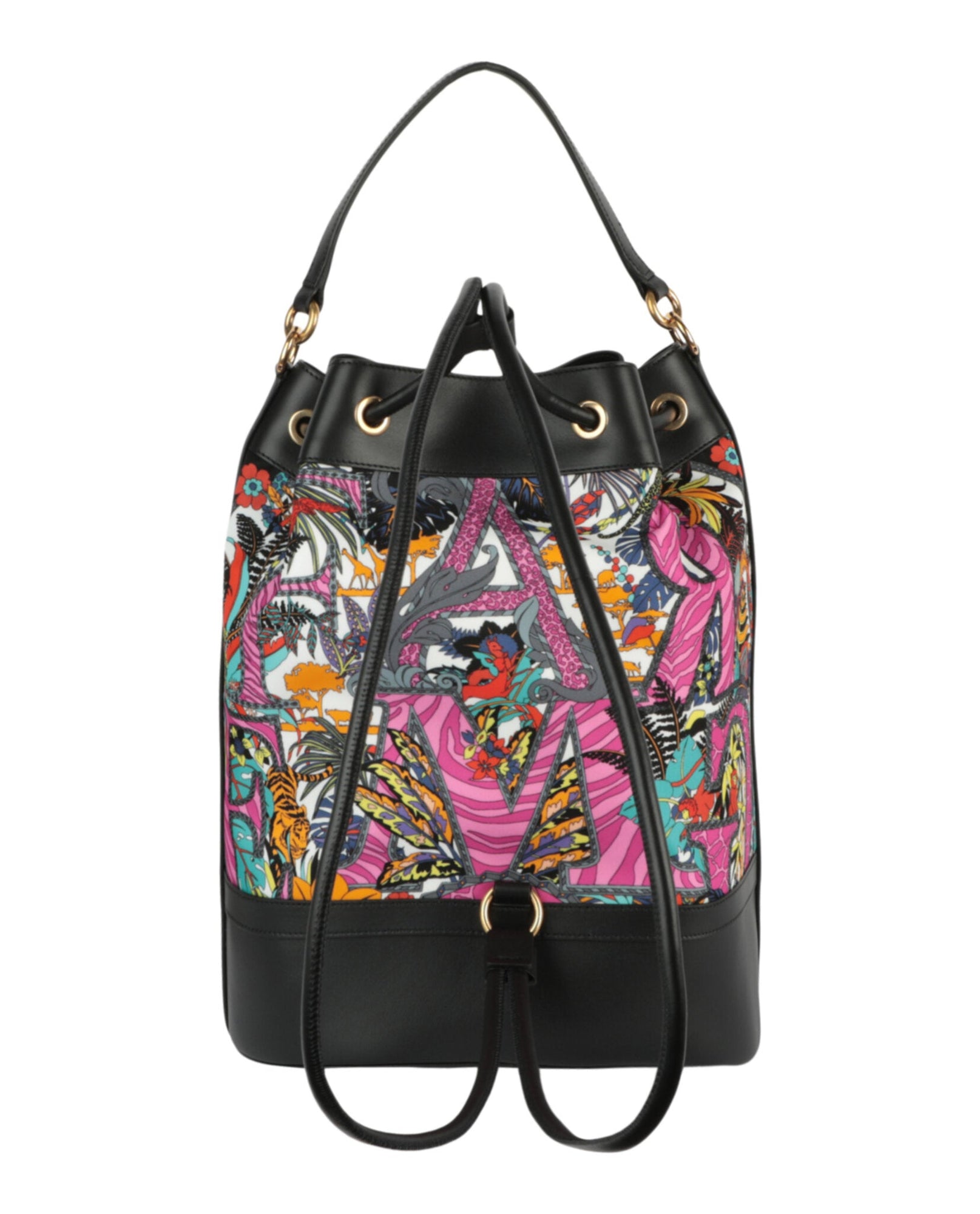 Ferragamo | Safari-Print Leather-Trim Backpack