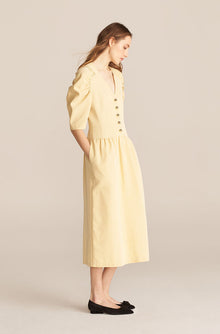 Long Sleeve Faille Dress | Buttercream