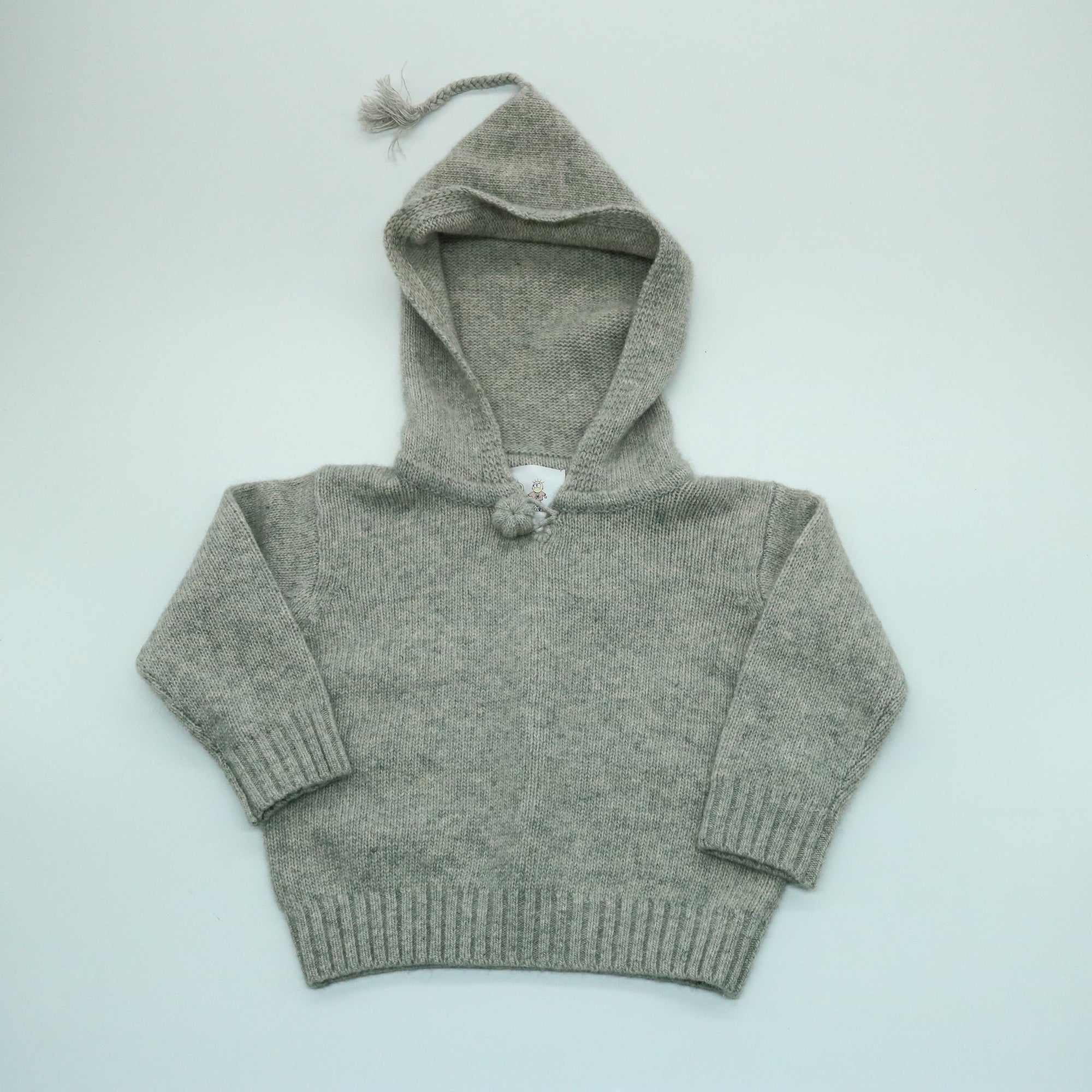 Baby Cashmere Hooded Sweater | Light Grey