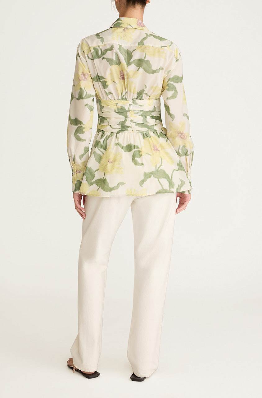 Nouveau Fleur Bustier Button Down | Snow Combo