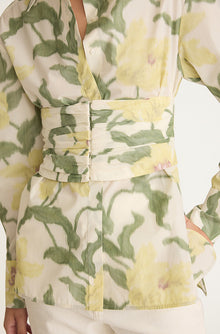 Nouveau Fleur Bustier Button Down | Snow Combo