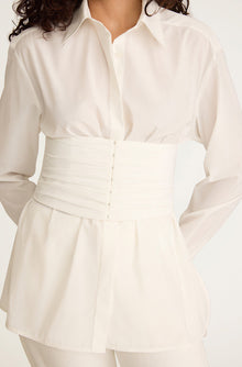 Corseted Button Down | Milk