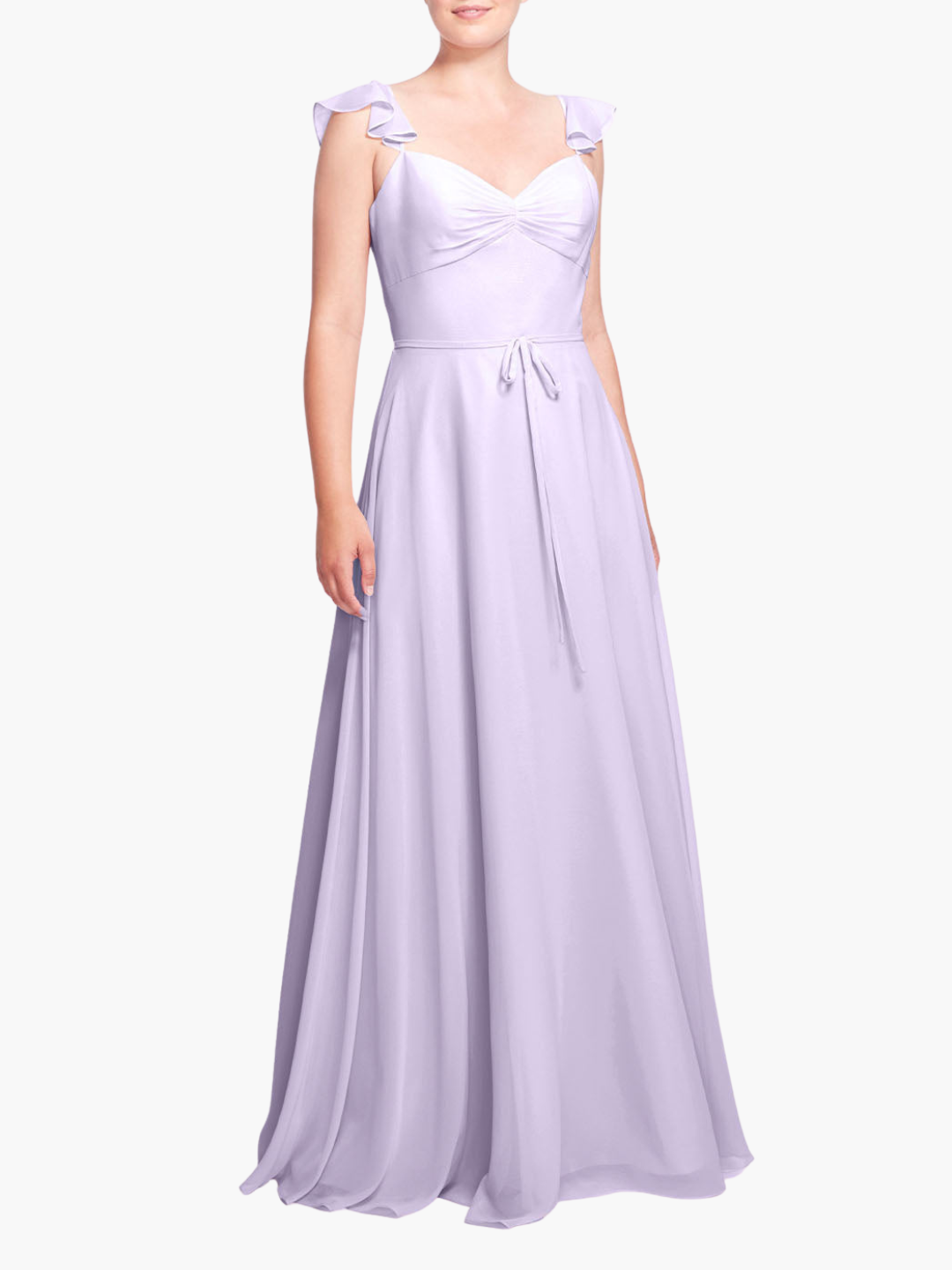 Naples Ruffle Strap Gown | Lilac