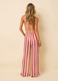 Womens | Ashling Pant Crinkle Sheer | South Beach Stripe