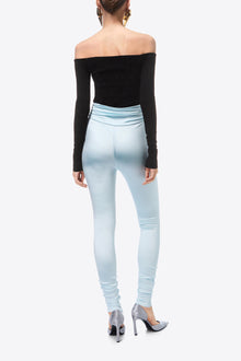 High Waisted Star Stud Legging | Ice Blue