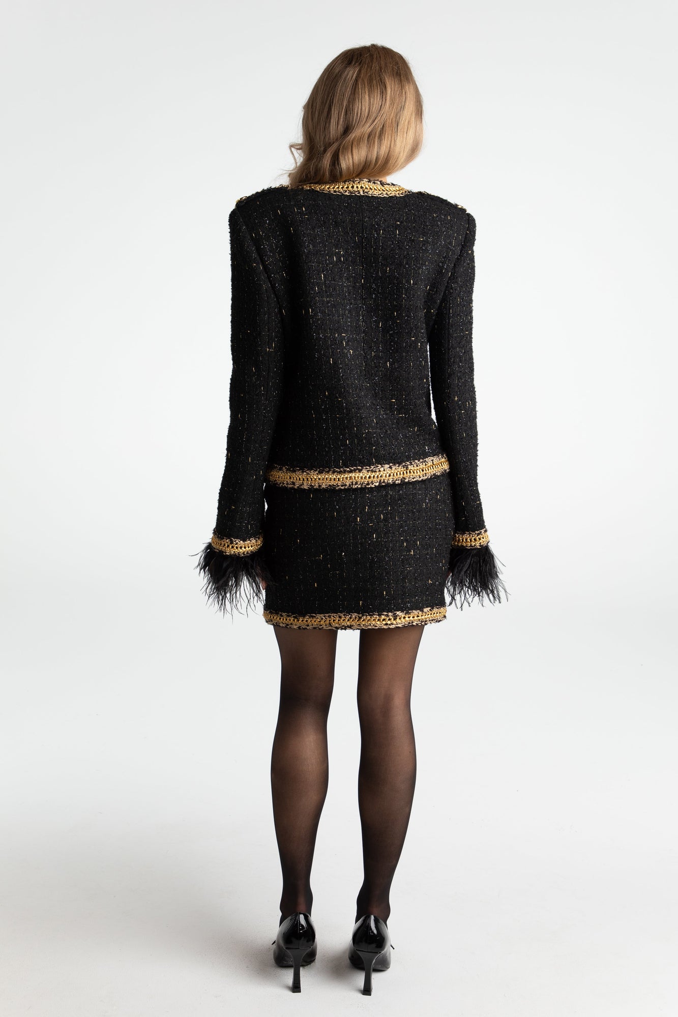 Sophia Tweed Skirt | Black