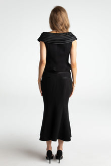 Belle Satin Top | Black