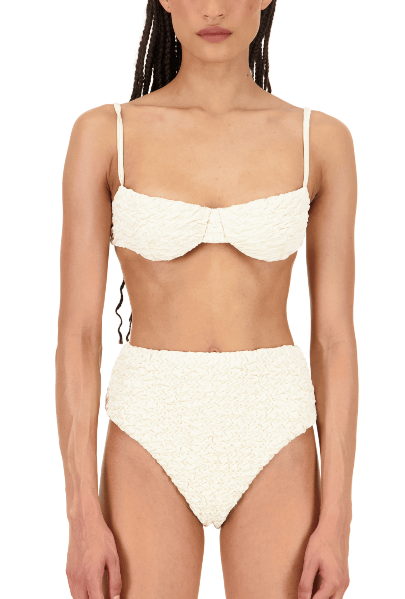 The Ingrid Top | Ivory Luxe Crinkle