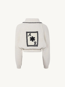 Voyager Knitted Bomber Jacket | Ivory