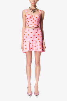 Polka Dot Ruffle Mini Skirt | Powder Pink