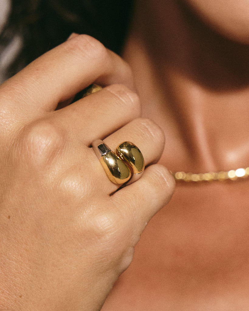 The Molten Twist Ring | Plated Gold & Silver