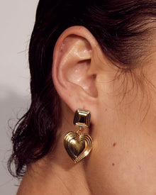 Two-Tone Heart Earrings | Gold/Silver
