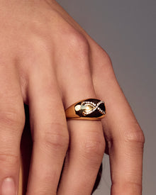 Mariner Cross Ring | Cubic Zirconia | Gold