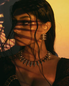 The Milan Bead Stud Earrings | Silver