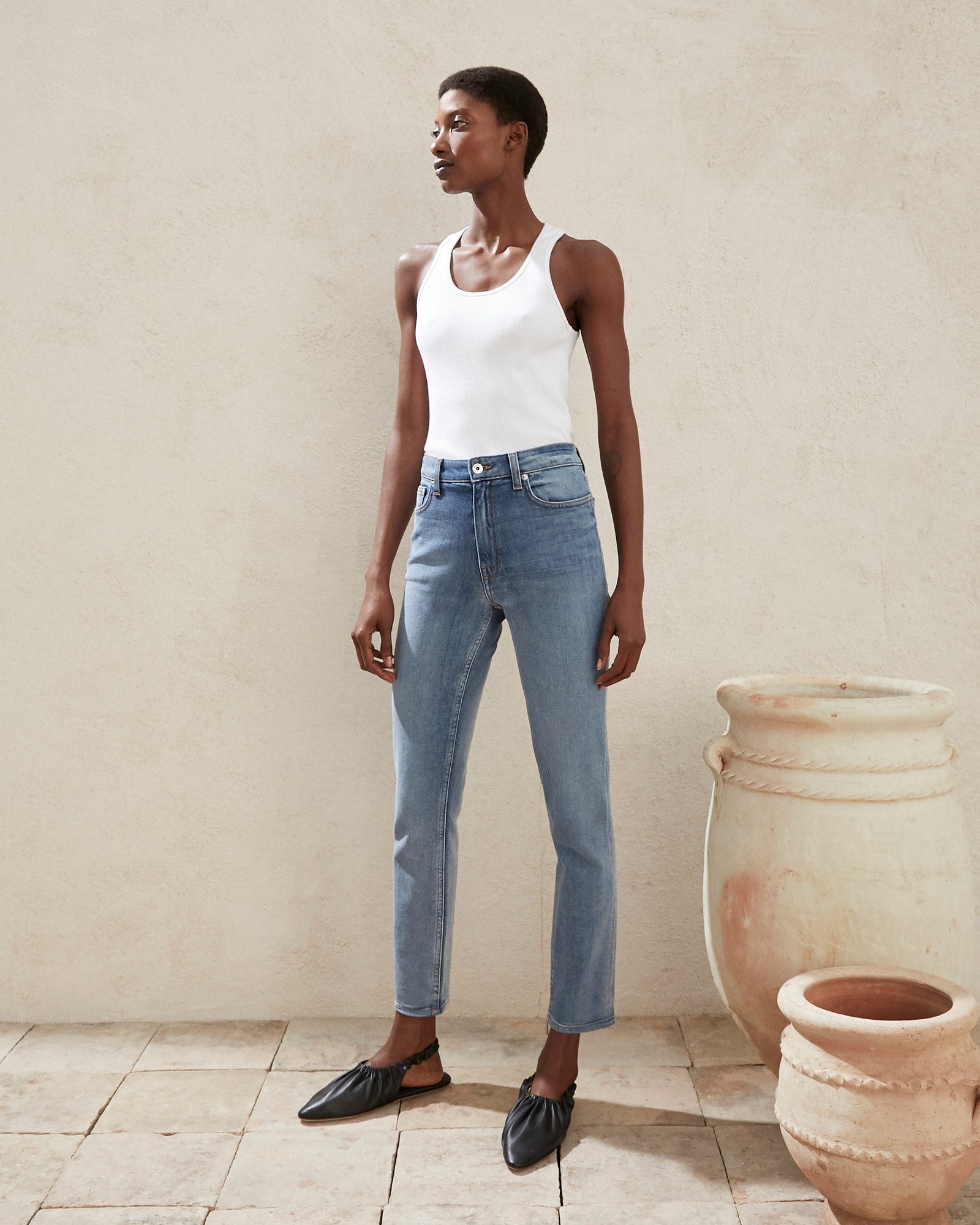 Ren Mid Rise Skinny Jeans | Blue Wash