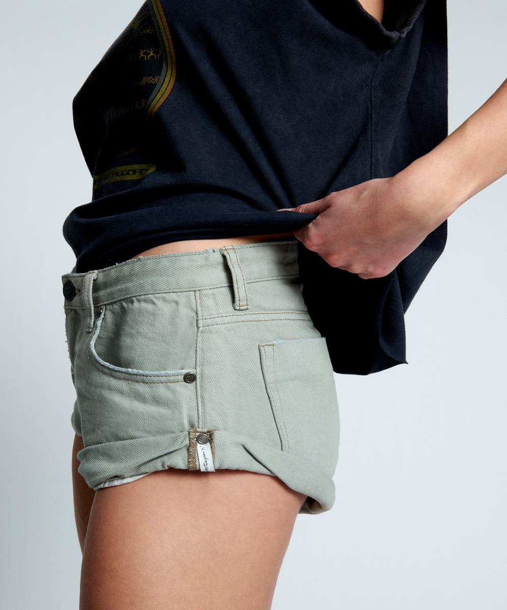 Bandits Low Waist Denim Shorts | Archived Faded Khaki