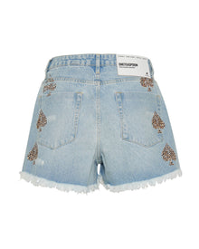 Truckers Mid Waist Relaxed Denim Shorts | Best Blue