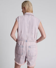 Palisades Denim Overalls | Pink Haze