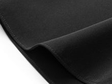 Silk V-Neck Embroidered Sleeveless Waist-Defining Dress | Black