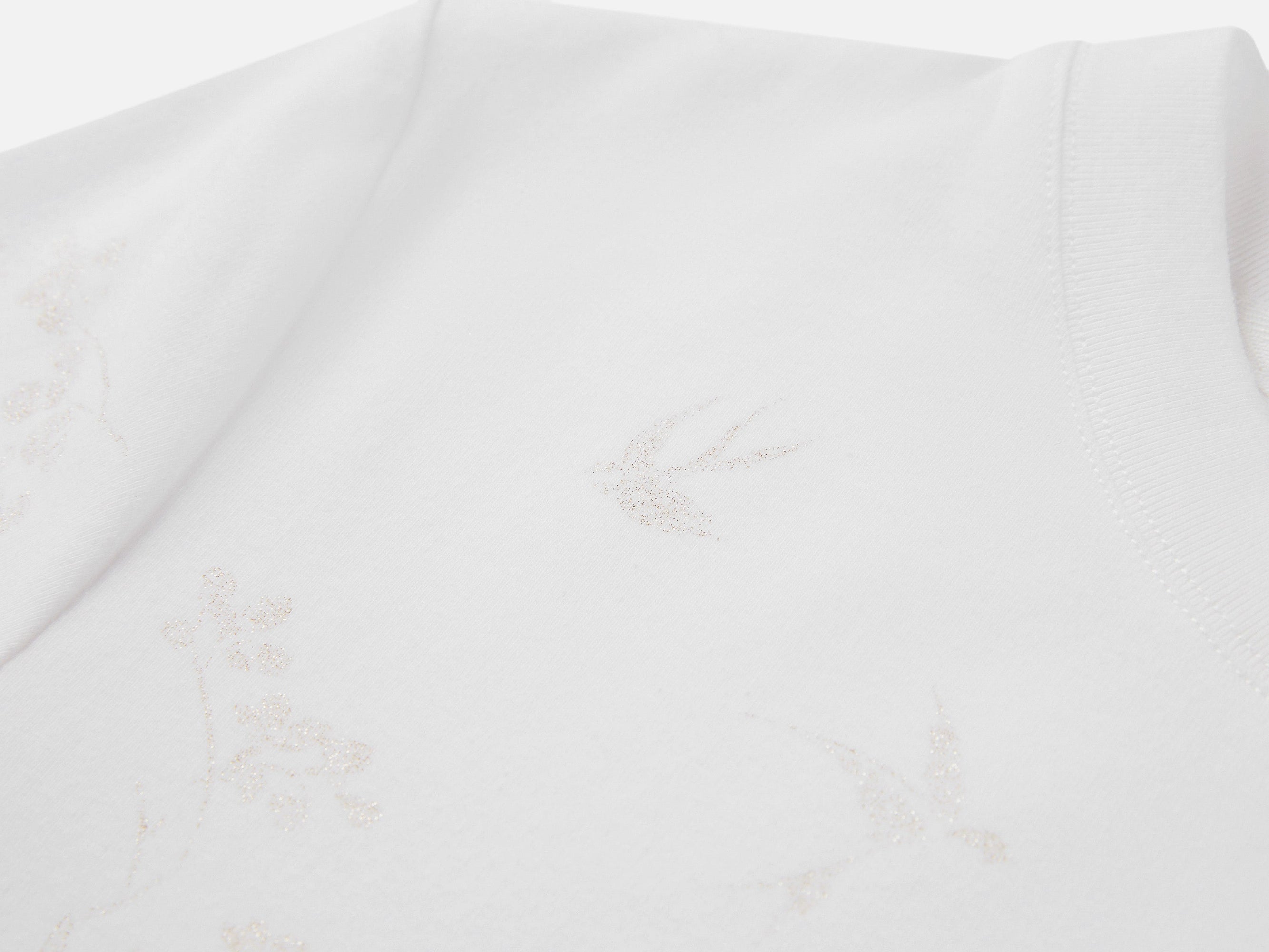 Cotton Printed Slim-Fit Short-Sleeve T-Shirt | White