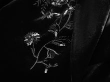 Structured Velvet Blazer | Black