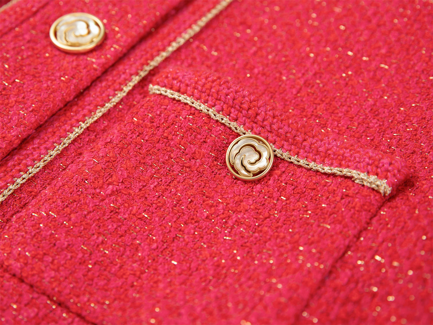 European Imported Tweed Jacket | Red