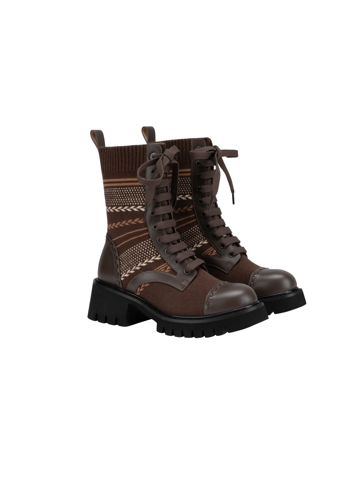 Jacquard Boot | Brown