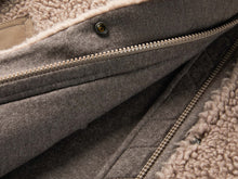 Wool Stand Collar Elegant Coat | Grey