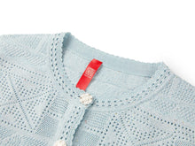 Short Sleeve Knit Top | Light Blue
