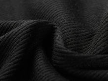 Wool Slim-Fit Knit Top | Black