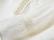 Silk Flower Brocade Dress | White
