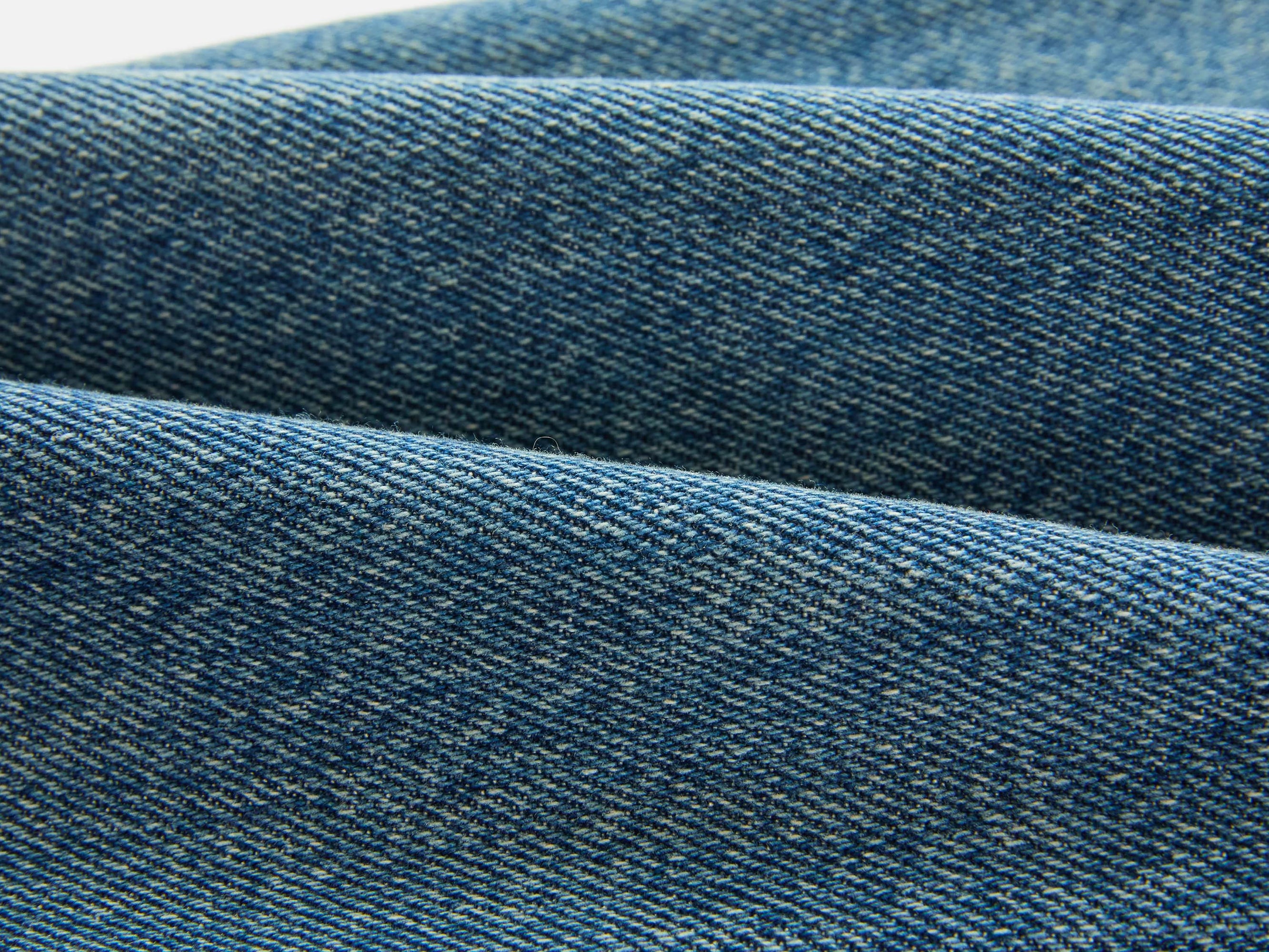 Sophisticated High-Waist Cotton Jacquard Jeans | Blue
