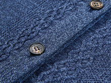 Knit Denim-Look Jacket | Navy