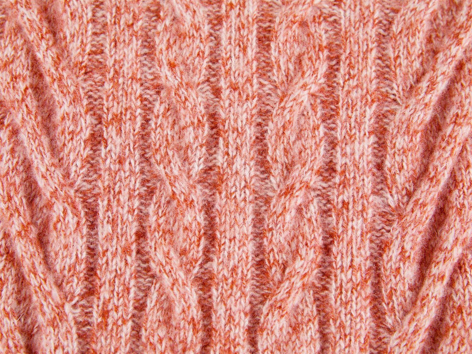 Cable Knit Pullover | Orange