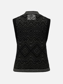 Wool Knit Vest | Black