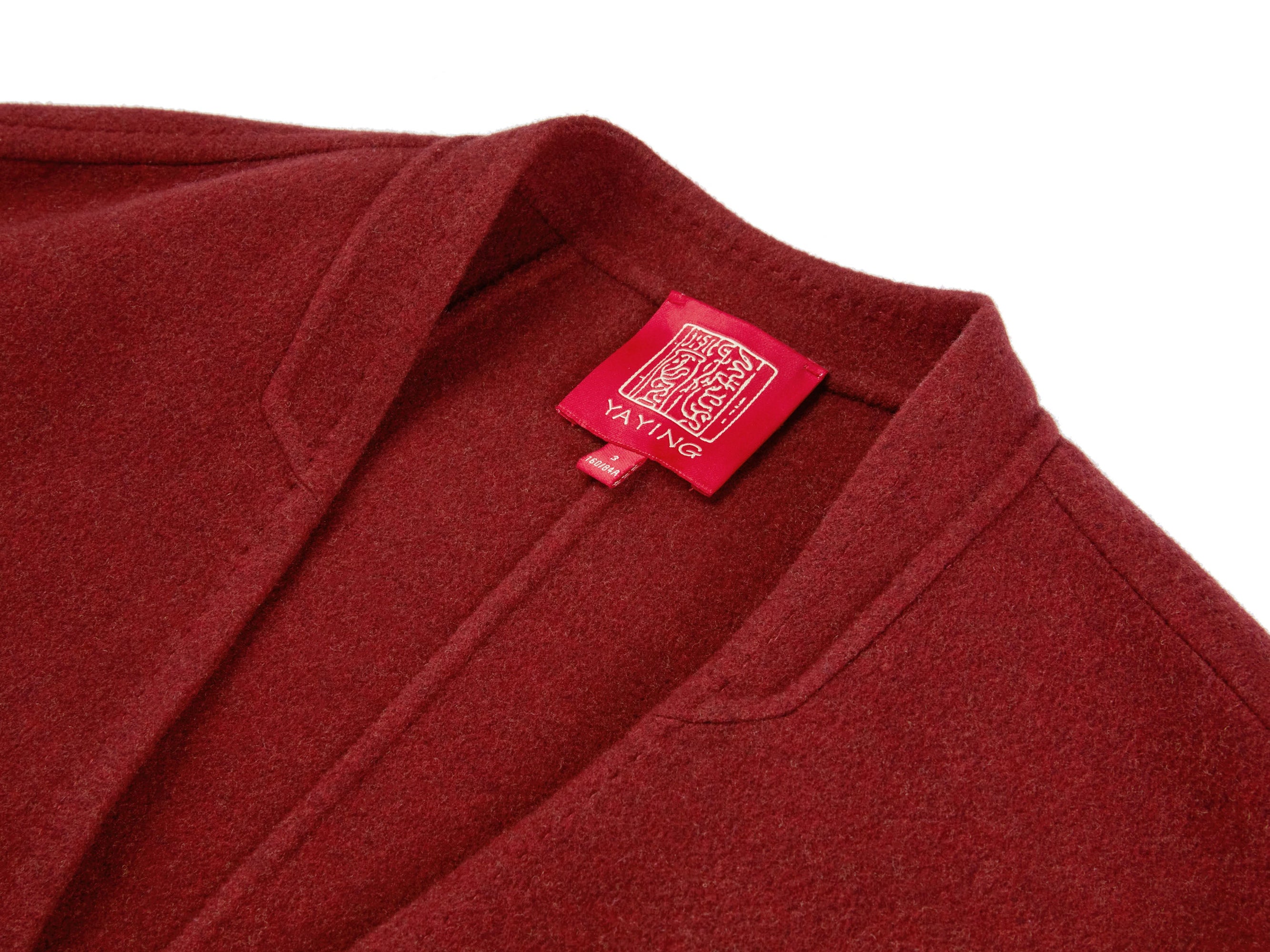 Wool-Blend Long Cardigan | Deep Red