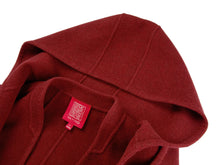 Wool-Blend Long Cardigan | Deep Red