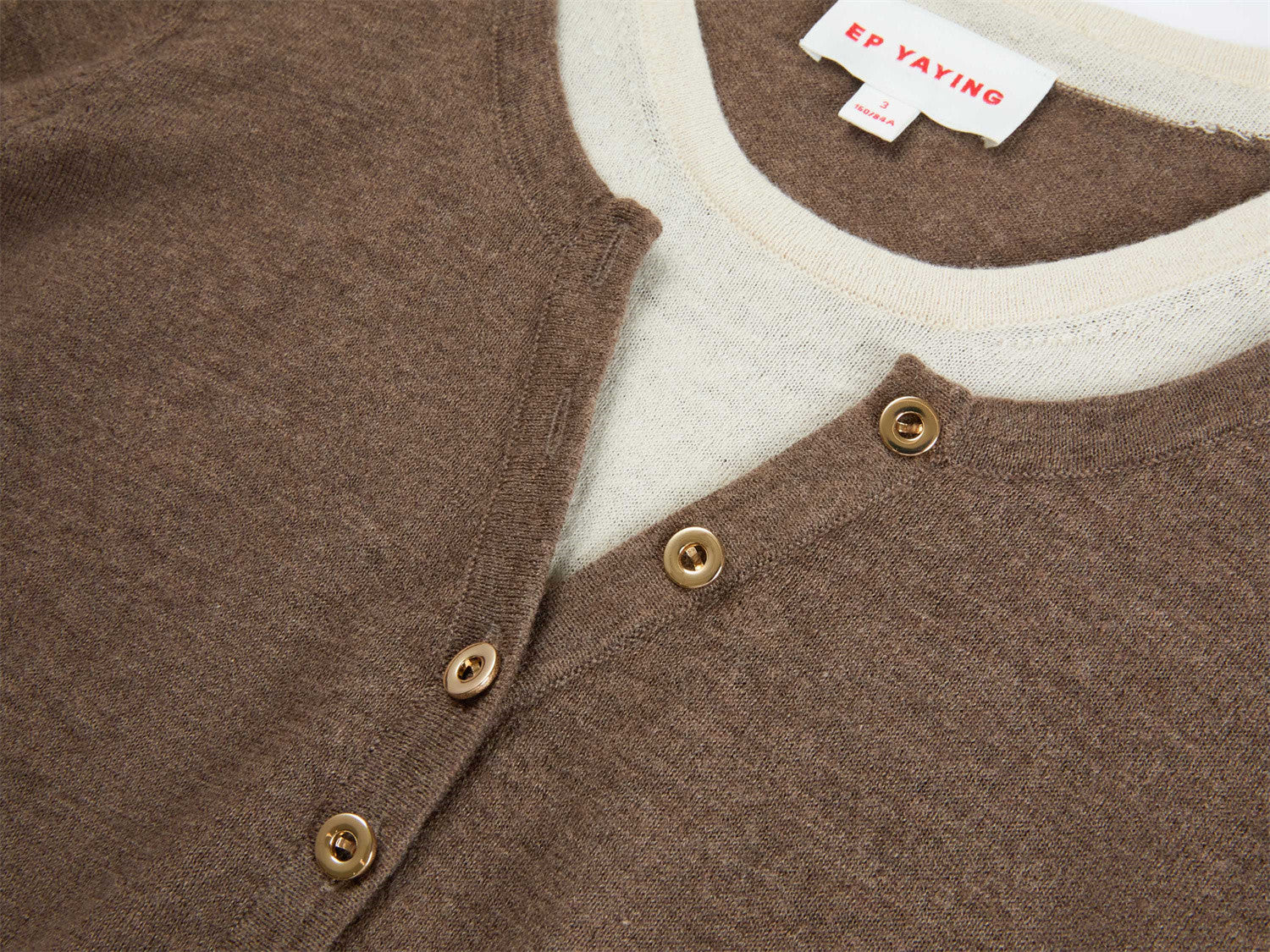 Layered-Look Pullover | Camel