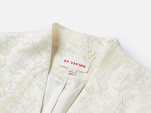 Mulberry Silk Wool Jacquard Blazer Coat | Beige