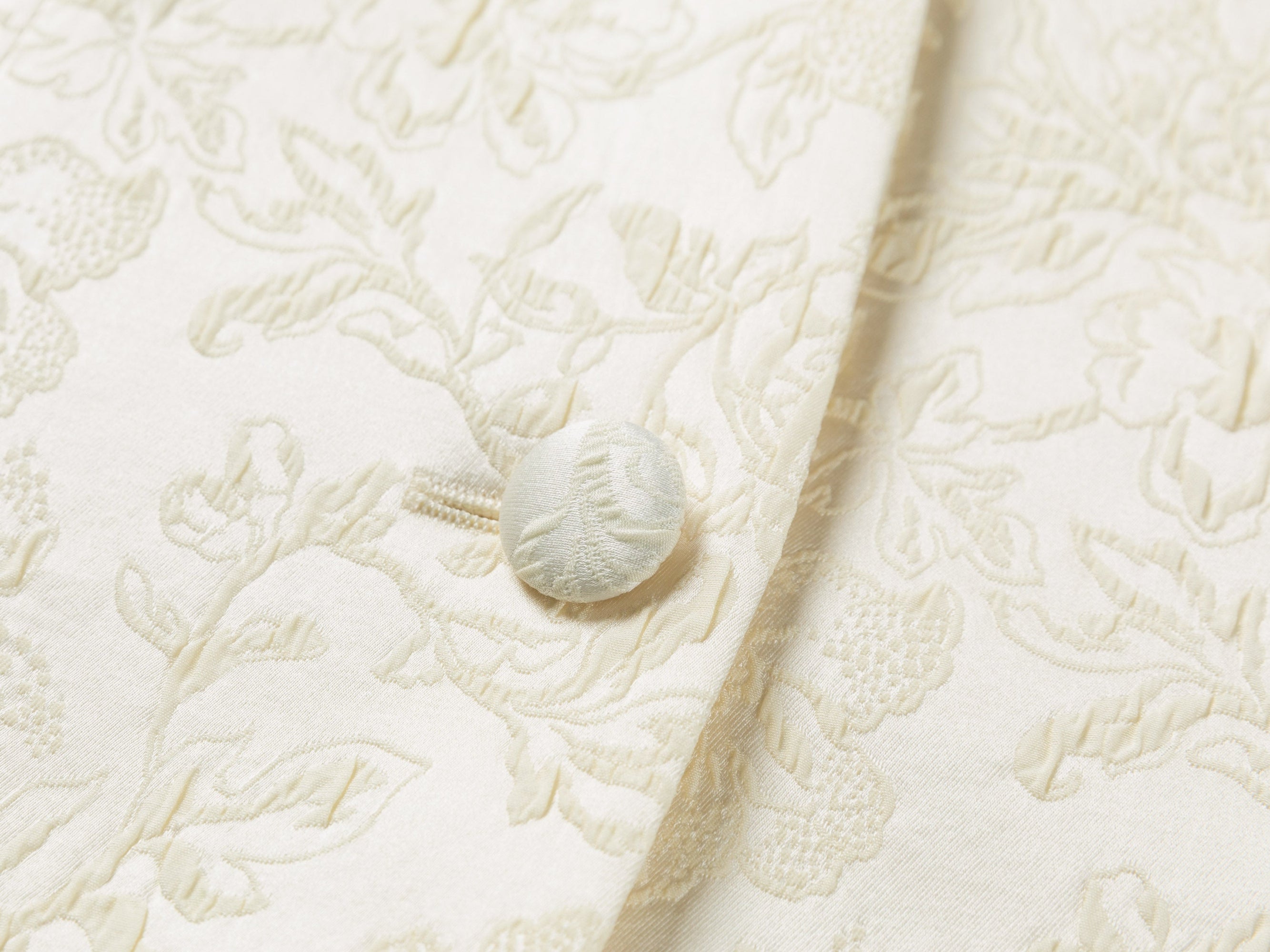 Mulberry Silk Wool Jacquard Blazer Coat | Beige