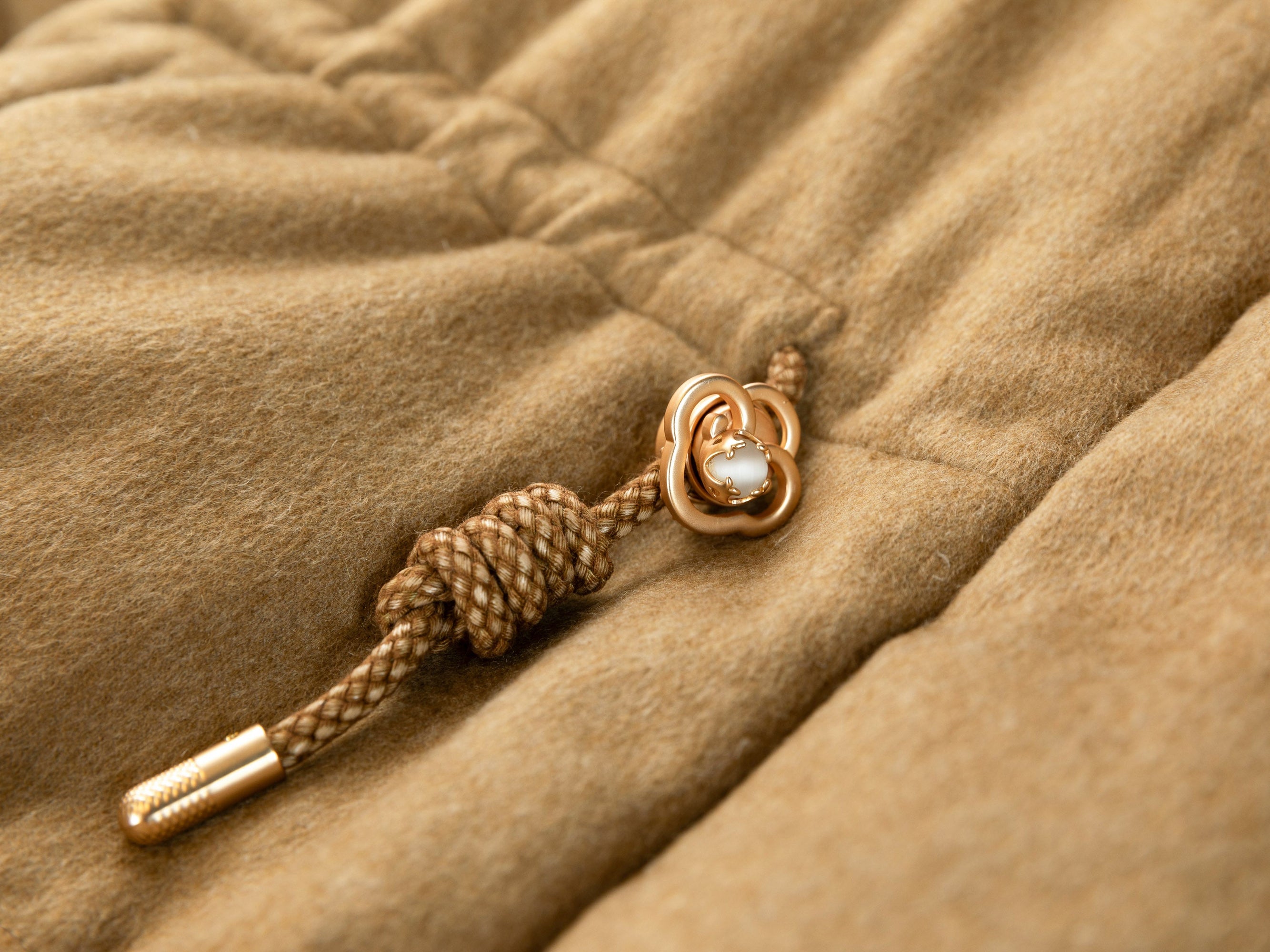 Cashmere Goose Down Jacket | Camel