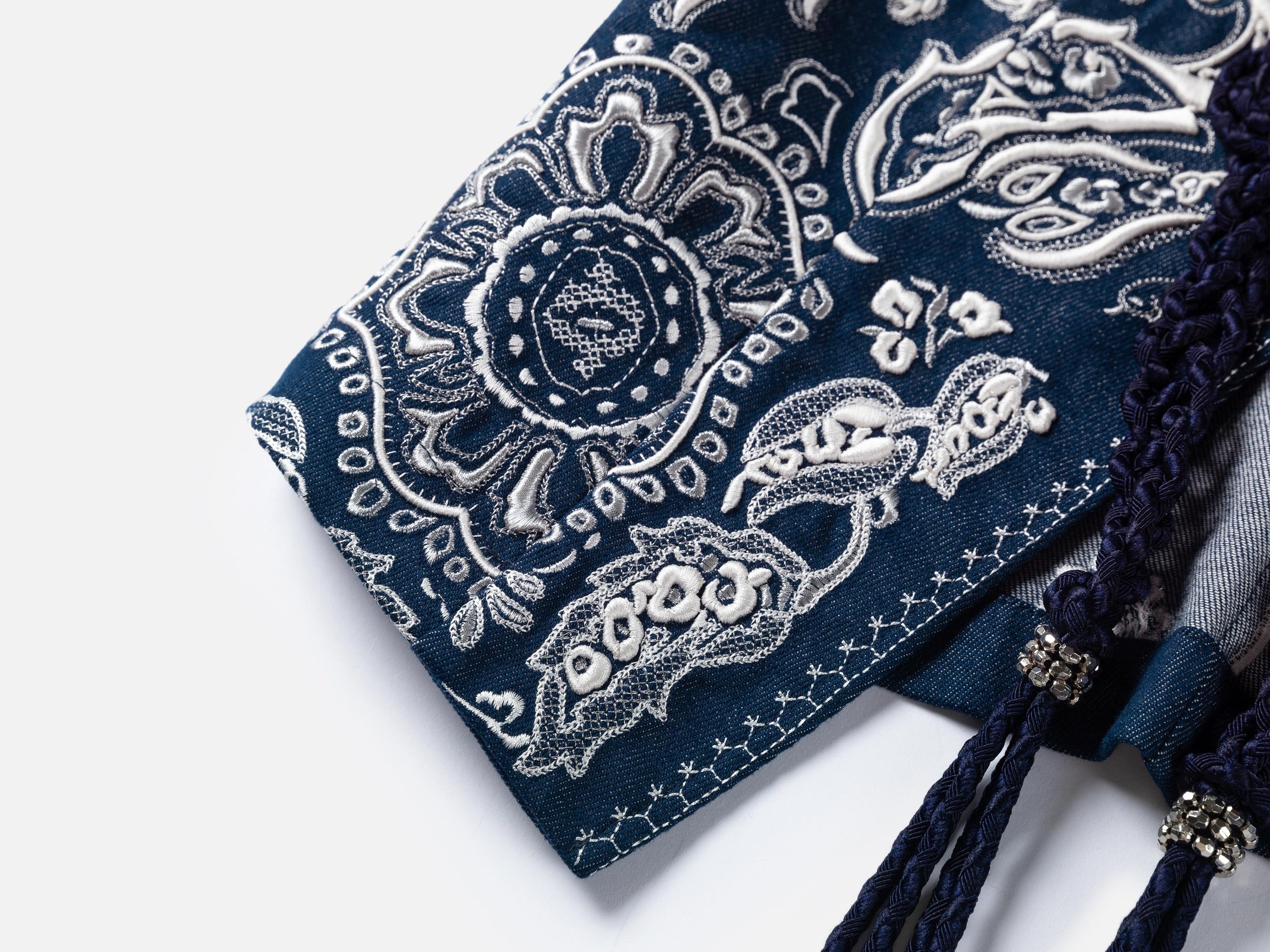 Denim Vest | Navy/White