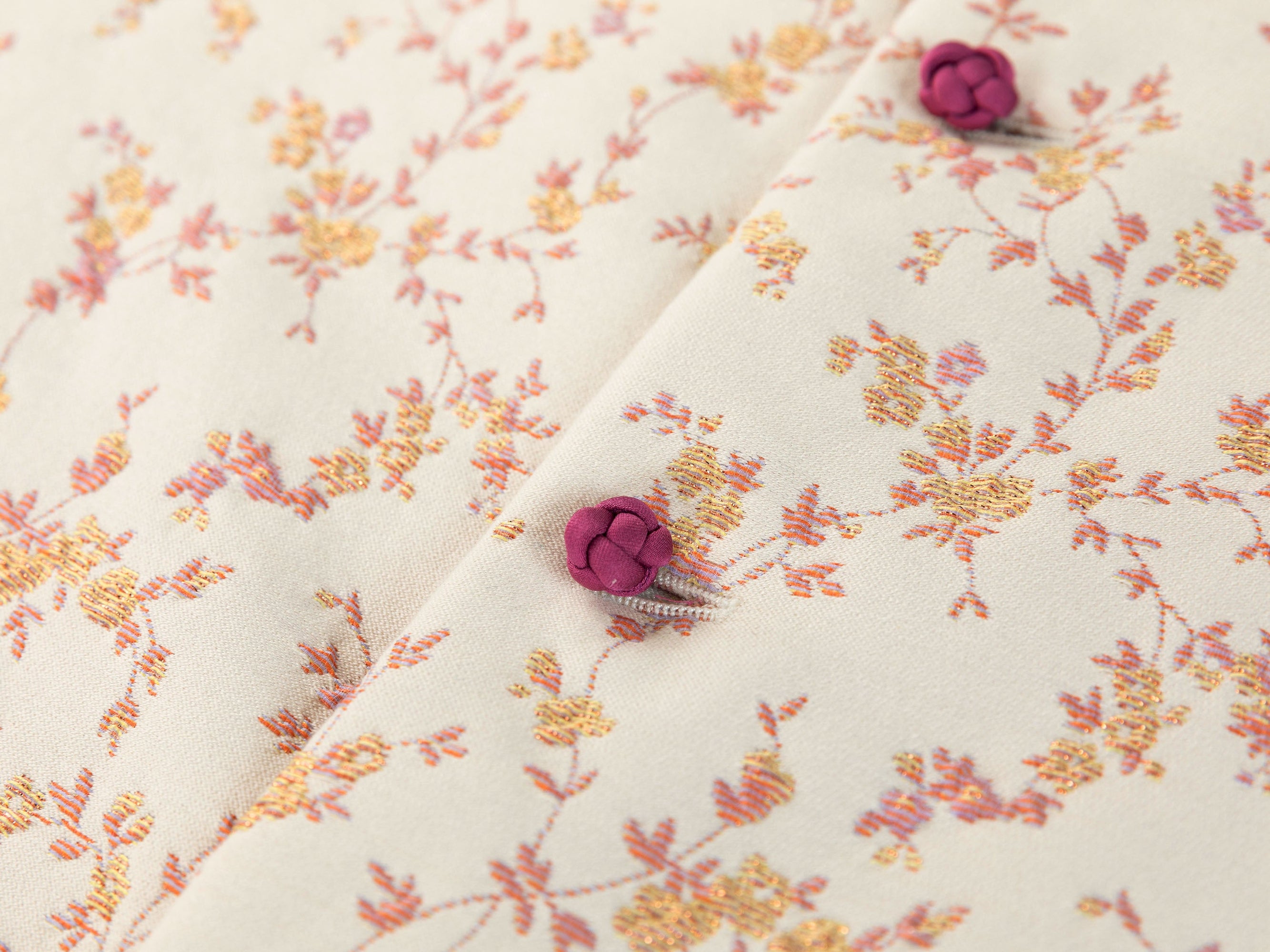Floral-Print Quilted Jacket | Beige