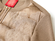 Goose Down Jacquard Jacket | Brown
