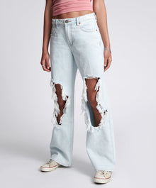 Jackson Mid Waist Wide Leg Denim Jeans | Le Surf