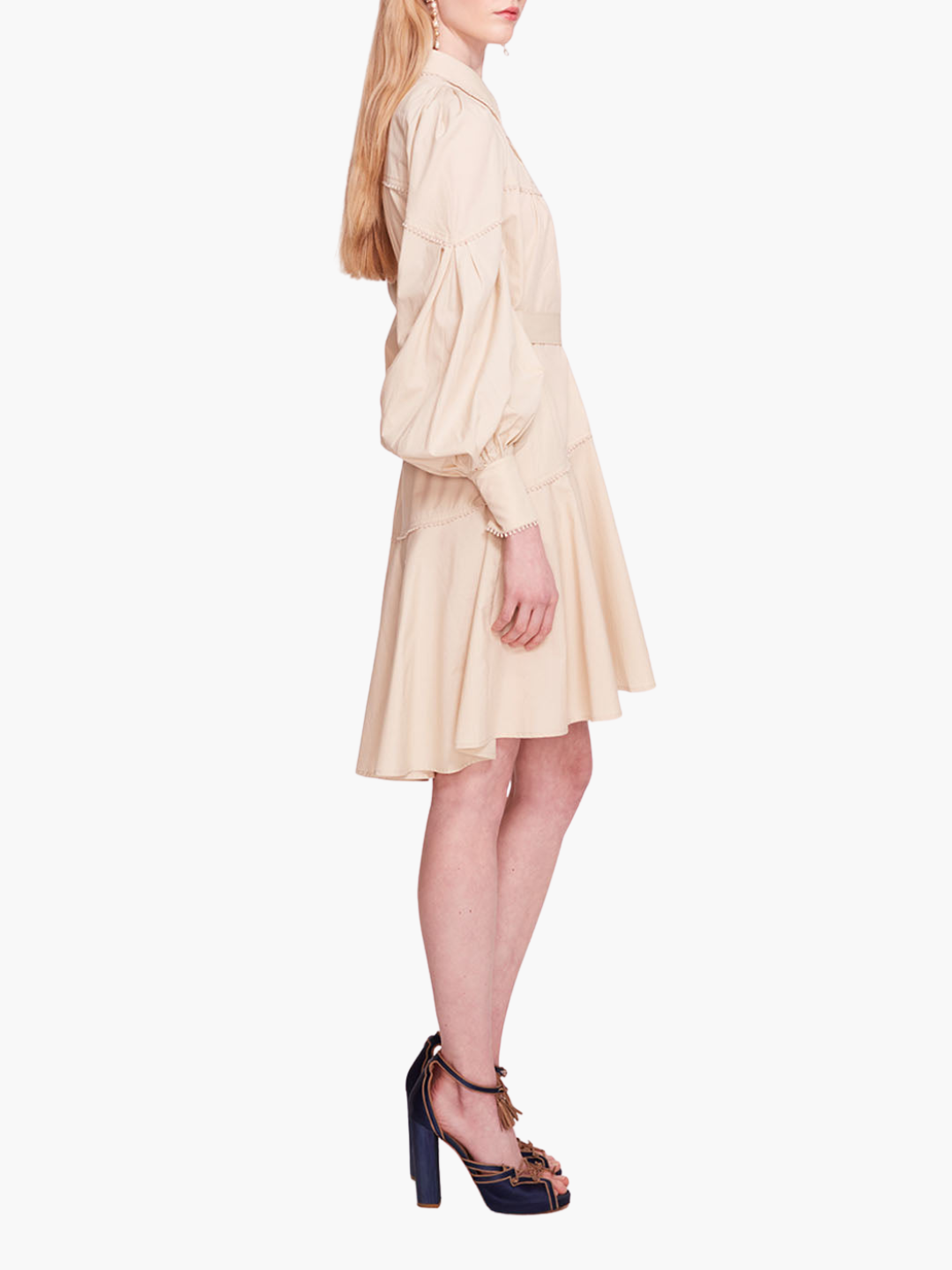 Poplin Mini Shirt Dress | Sand